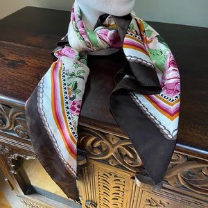 Silk floral scarf